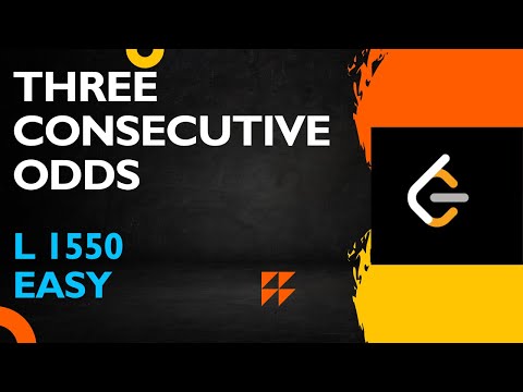 THREE CONSECUTIVE ODDS | ARRAY | LEETCODE 1550 | DSAINJS #javascript #dsa #leetcode #jobhunt #job