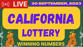 California Evening Lottery Drawing Results - 30 Sep, 2023 - Daily 3 - Fantasy 5 - SuperLotto Plus