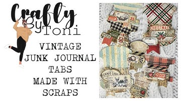 VINTAGE JUNK JOURNAL XMAS TABS MADE WITH SCRAPS……#junkjournalideas #craftwithme #xmascrafts