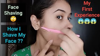 How I Shave My Face  First Experience ? | Tried Face Shaving | Facial Hair Removal FaceShaving