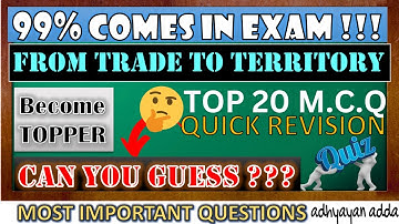 Paper Mein Aane Waale Question | MOST IMPORTANT | History Ch - 2 From Trade To Territory | MCQ Quiz