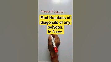 Find Numbers of diagonals of any polygon. in 3 sec. #maths #mathslearning #mathtrick #learning