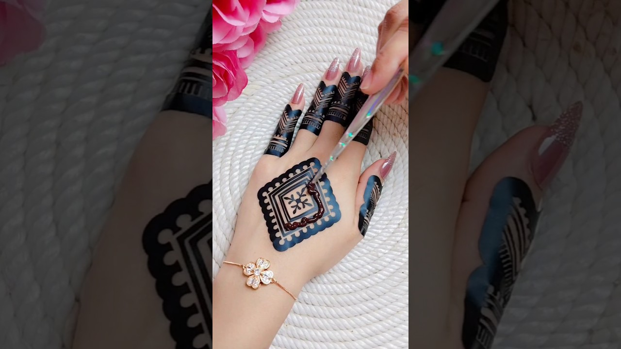 beautiful sticker mehndi design #shorts