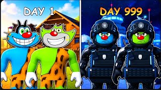 Oggy And Jack Evolution From Day 1 To Day 999 In Roblox! screenshot 3