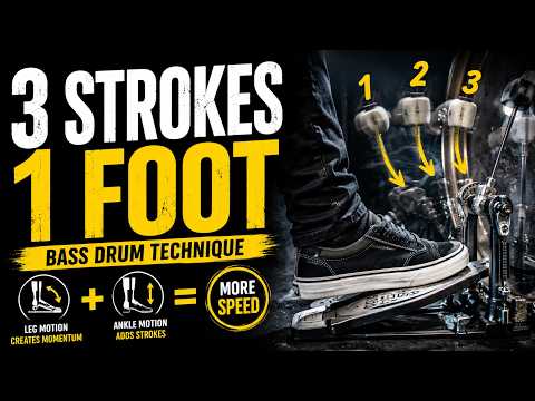 How to Play 3 Bass Drum Strokes With One Foot