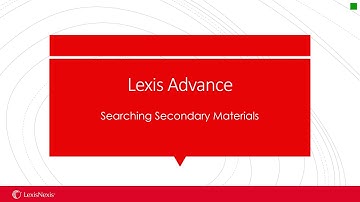 How to search LexisNexis publications | Lexis Advance