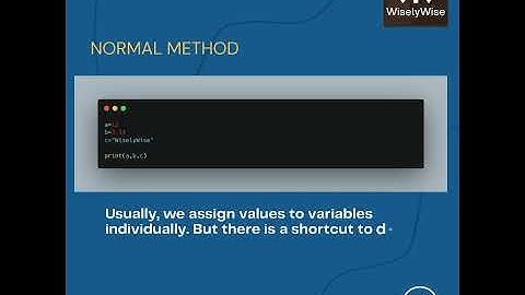 Python 💻 Tips 👍 & Tricks 👌 #10 | How to assign multiple variables in a single line | #Shorts