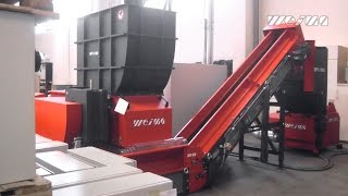 WEIMA WLK 4 & WNZ shred and granulate automotive upholstery