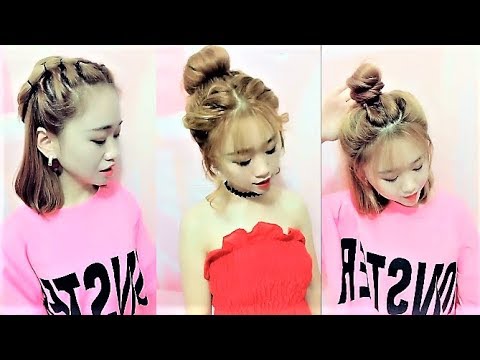 Buộc tóc ngắn xinh nhất |  Mẹo nhỏ cho các gái tóc ngắn | Hairstyles Transformations | cach buoc toc ngan