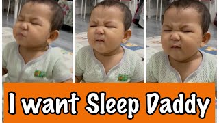 Baby's reaction to sleep…