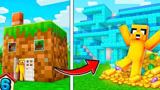 ¡EVOLUCIONÉ de CASA POBRE a CASA DE MILLONARIO en MINECRAFT! 🏠😎 LOS VECINOS #6 (MIKECRACK)