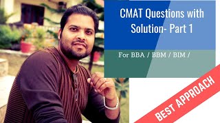 CMAT questions set 1 - For BBA / BBM / BIM entrance exam