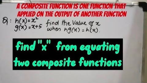 find x by equating two composite functions | IGCSE 5th edition grade 9 Pisces | O level