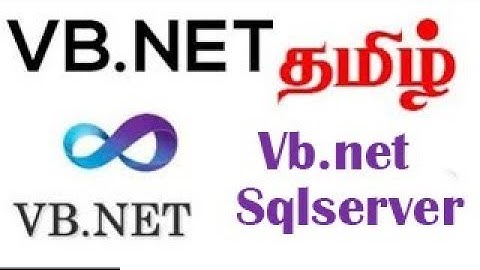 Vb.net Sqlserver Tutorial introduction Tamil
