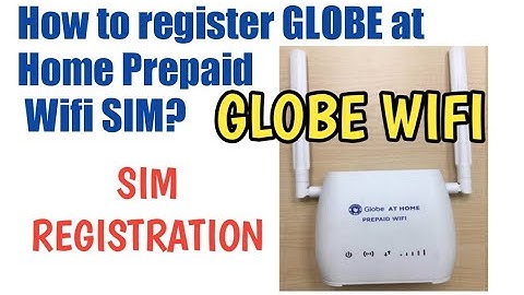 How to register GLOBE at Home Prepaid Wifi SIM?