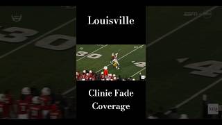 Clinic man coverage technique on the Fade by this Louisville CB. ArtofX DBU football shorts