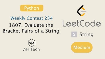 LeetCode 1807. Evaluate the Bracket Pairs of a String | Visualization | Python