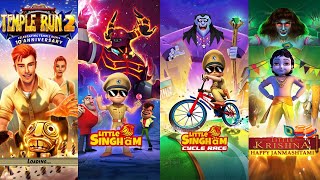 LITTLE SINGHAM RUN, LITTLE SINGHAM CYCLE RACE, TEMPLE RUN 2, LITTLE KRISHNA screenshot 4