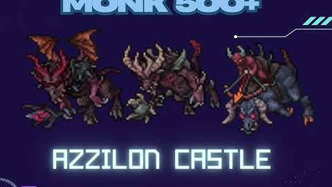 Monk 500+ Hunt x4 Azzilon Castle 8.2kk/h Raw + 2.4kk Profit - Tibia Hunt