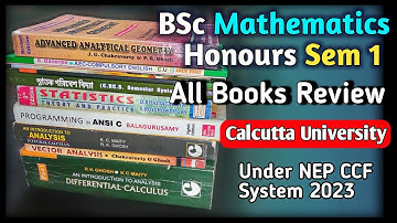 My Book Collection for Sem 1 BSc Mathematics Honours under CU | BSc Math Sem 1 All Books Review