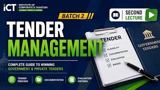 Tender Management Batch 2 | Second Lecture | Government & Private Tender Process