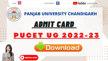 how to download pucet ug 2022-23 admit card | PUCETUG ADMIT CARD 2022 DOWNLOAD