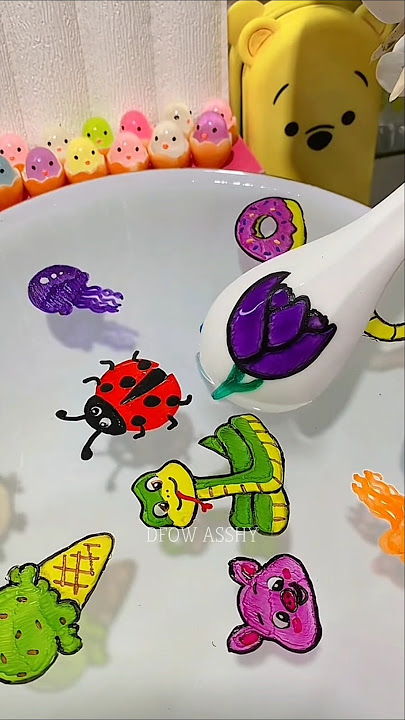 Purple Tulip Flower Picture on Water #shorts #art #drawing