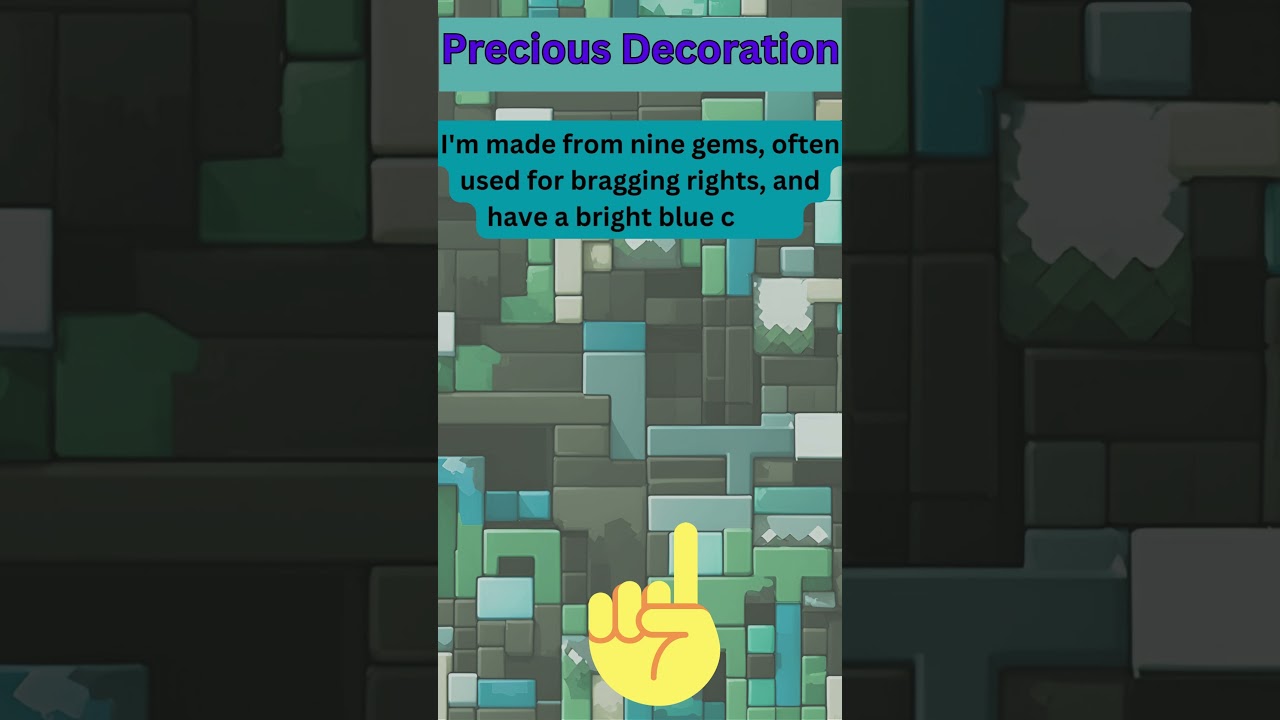 Can You Solve This Minecraft Riddle? Precious Decoration! 🧩 