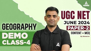 UGC NET Geography Online Classes #4 | UGC NET Paper 2 by Ahmed Sir
