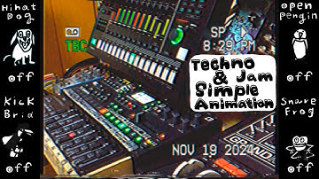 Techno Jam with Roland SH-01A,BEHRINGER Model D,Moog Mother-32, Roland TR-8S, Elektron OctatrackMkII