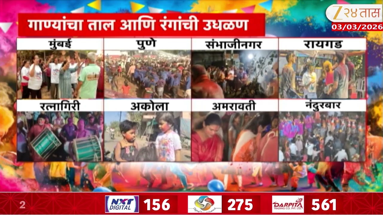 Holi | राज्यात होळीचा उत्साह,गाण्यांचा ताल आणि रंगांची उधळण