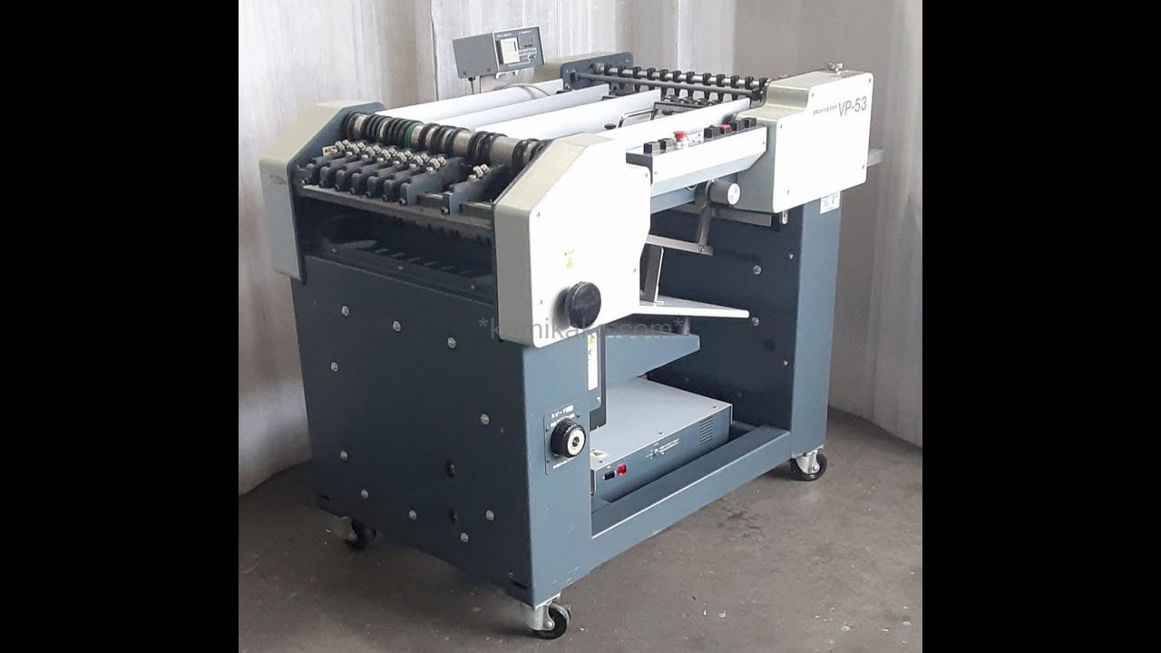 中古]ホリゾン(Horizon)製 エア式 ミシン目加工機 VP-53 動作確認動画