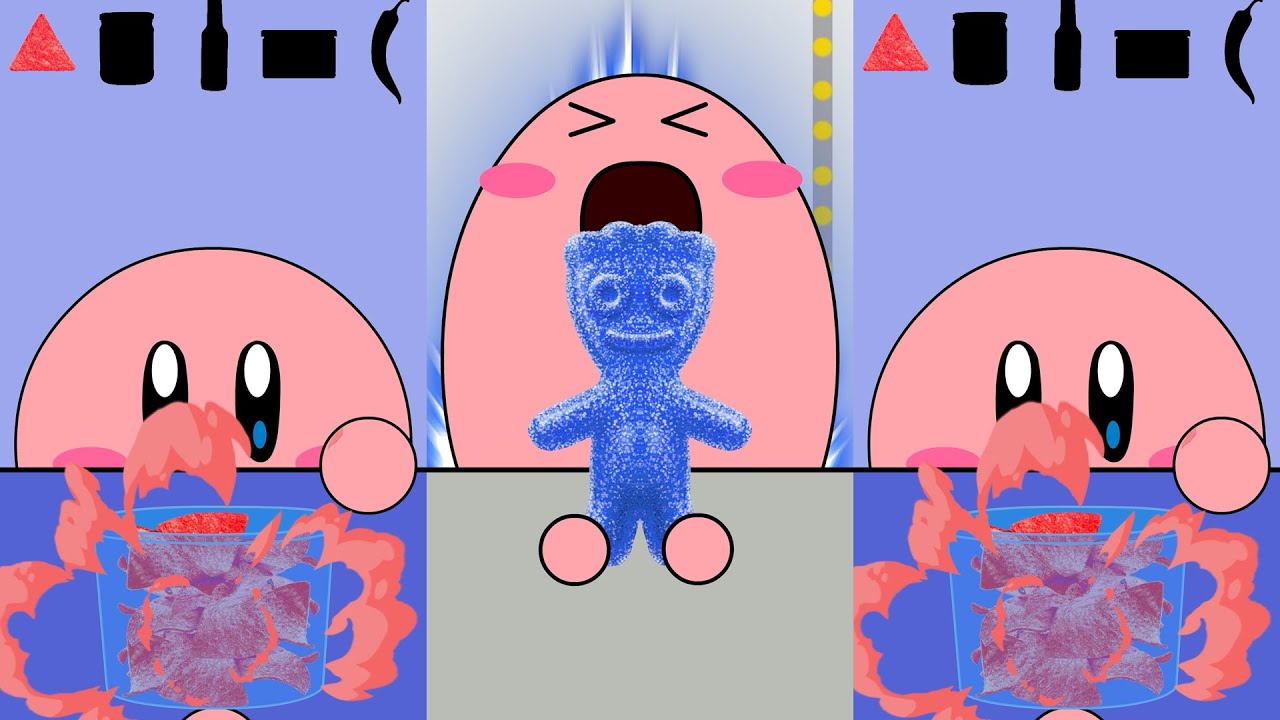 Kirby Animation Doritos Nachos, Big or Small Challenge, Sauce Spicy