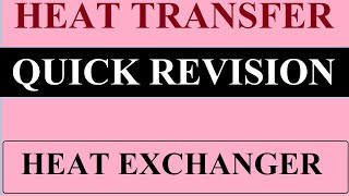 Heat Exchanger Quick revision For Mechanical SSC JE, UPPSC AE, NCL, NPCIL, UPSSSC