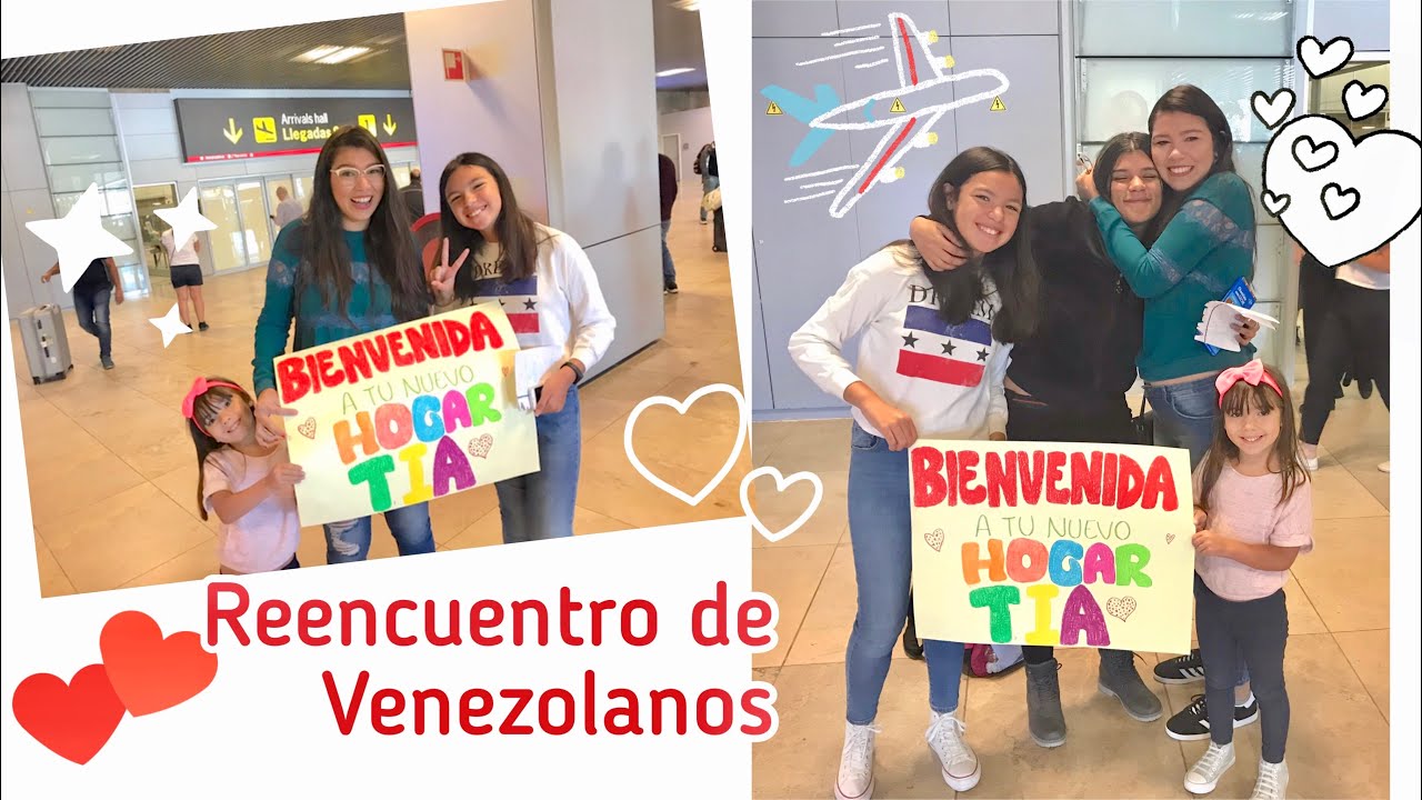 Reencuentro con nuestra tía en el aeropuerto de Barajas Madrid | Venezolanos en España