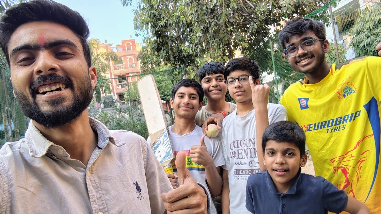 आज का दिन दिल खुश कर गया क्रिकेट कॉन्फिडेंस औरबच्चों की मासूम बातें थकान भूल गई,सुकून मिल गया🫵♥️