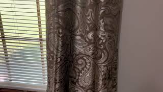Madison Park Aubrey 2 Panel Curtain Faux Silk Paisley Jacquard, Rod Pocket Curtain Review