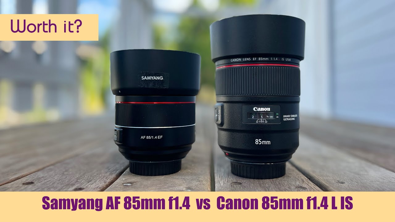 Is it worth the price? Canon 85mm f1.4 vs Samyang 85mm f1.4 - YouTube