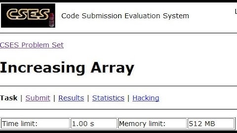 Increasing Array - CSES Introductory Problems #4