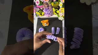How to make teddy bear using fuzzy wire 🧸/ pipe cleaner teddy bear tutorial/ handmade/ DIY 