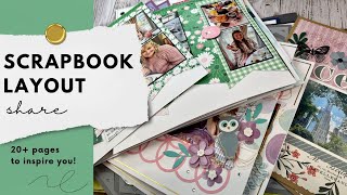 Scrapbook Layout Share | 20+ Ideas to Inspire | Scrapbook Page Walk Through