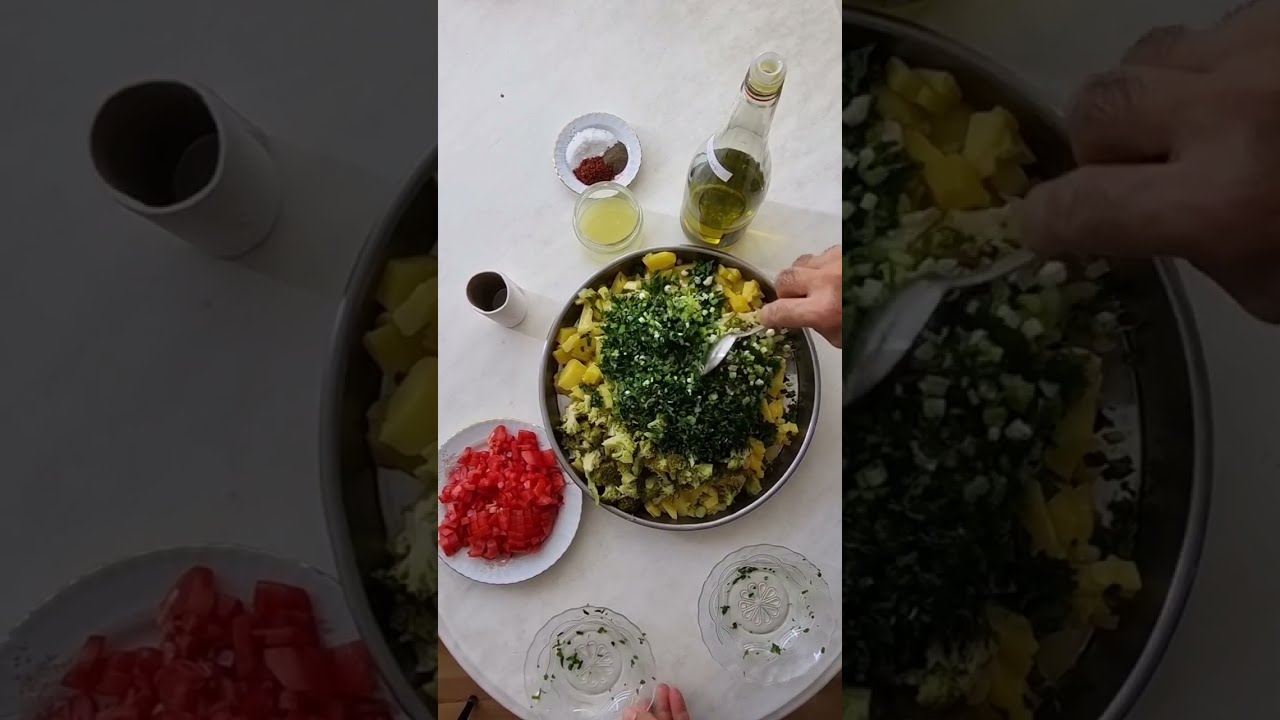 sağlıklı pratik brokolili patates salatasi