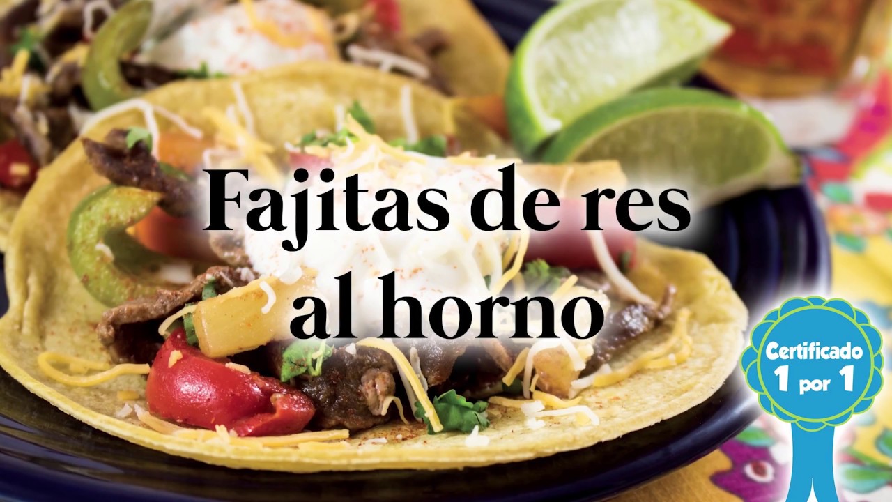 Fajitas de res al horno 1Minuto Video de Receta Proyecto ONIE YouTube