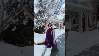 Snow love  ❤️ #bollywood #song #love #music #sari