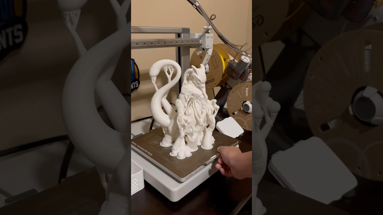 3D Printed Mecha Pokemon Series | Mewtwo Full-Body Statue