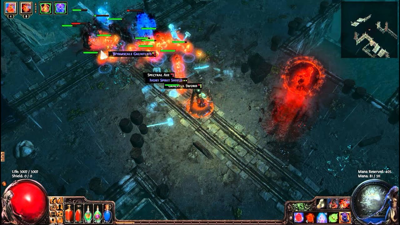 POE Summon Raging Spirits (Invasion Cruel Docks) YouTube