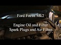 Ford Focus Mk2 Service Oil and Filter, Spark Plugs and Air Filter Change