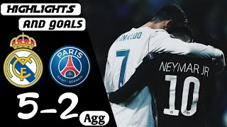 Real Madrid Vs Psg 5-2 Agg Highlights & Goals Round Of 16 Ucl 20172018 Tawsiv Njr
