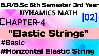 Elastic Strings Chapter 4 Dynamics Math || B.Sc 6th Semester 3rd Year || Horizontal Elastic String