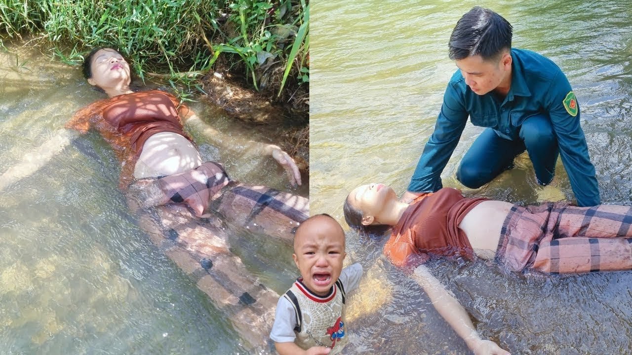 20 year old girl and her 2 year old pregnant child were swept away by a stream while fishing
